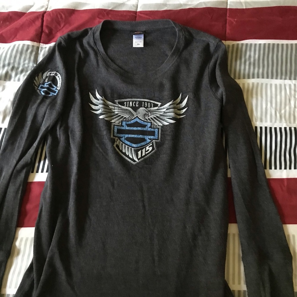 Long sleeve Harley ribbed top
